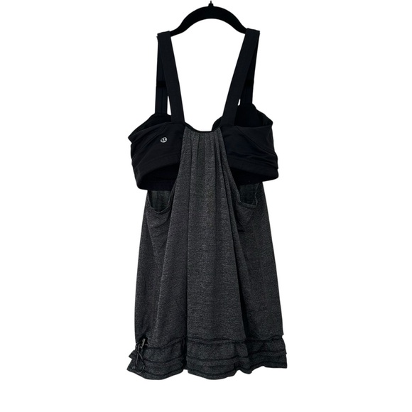 Lululemon Black & Charcoal Built-In Bra Tank Top Sz 6 | Y2K Vibes‎ - Picture 2 of 2